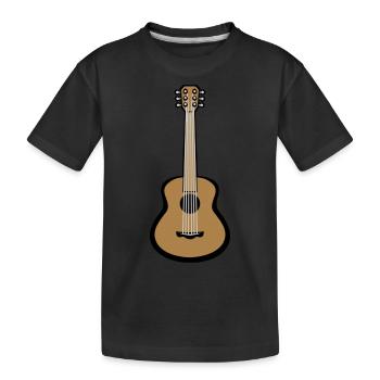 Gitarrist Gitarre spielen Design - Kinder Premium Bio T-Shirt - Schwarz - Vorne