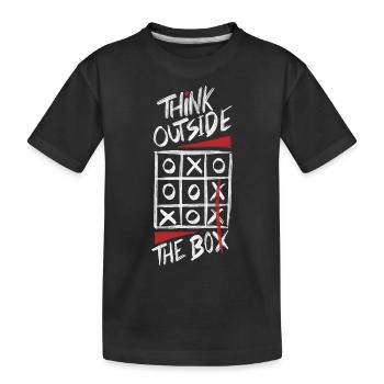 Think Outside The Box Chemises sombres et cool à / ch - T-shirt bio Premium Enfant - noir - Devant