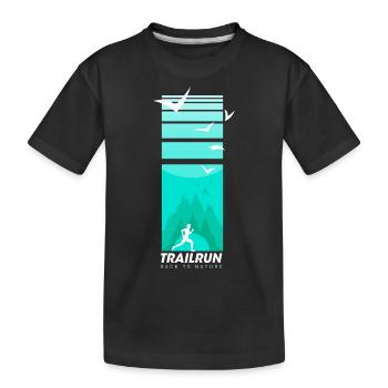 Trailrun Wilderness Runner - T-shirt bio Premium Enfant - noir - Devant
