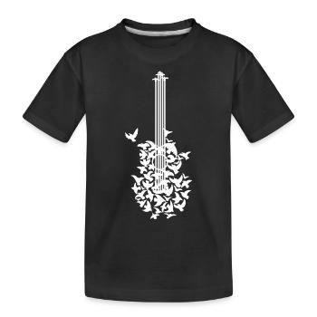 Birds of Peace - Oiseaux de Paix - Forme guitare - T-shirt bio Premium Enfant - noir - Devant