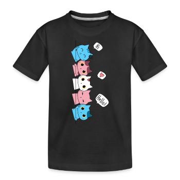 Drôle LGBT Cat Stack Arc-en-ciel Gay Pride Cadeau - T-shirt bio Premium Enfant - noir - Devant