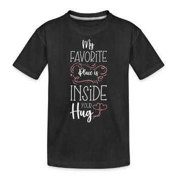 Câlin Teddy Bear Mignon Ami - T-shirt bio Premium Enfant - noir - Devant