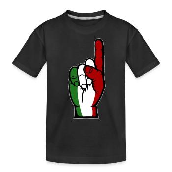 Drapeau italien numéro 1 - T-shirt bio Premium Enfant - noir - Devant
