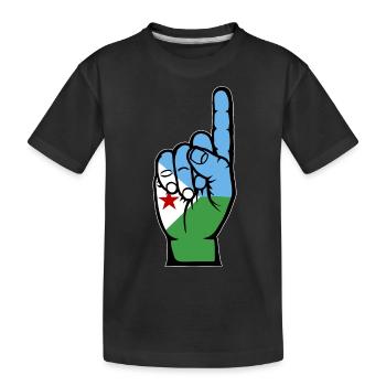 Drapeau de Djibouti numéro 1 - T-shirt bio Premium Enfant - noir - Devant