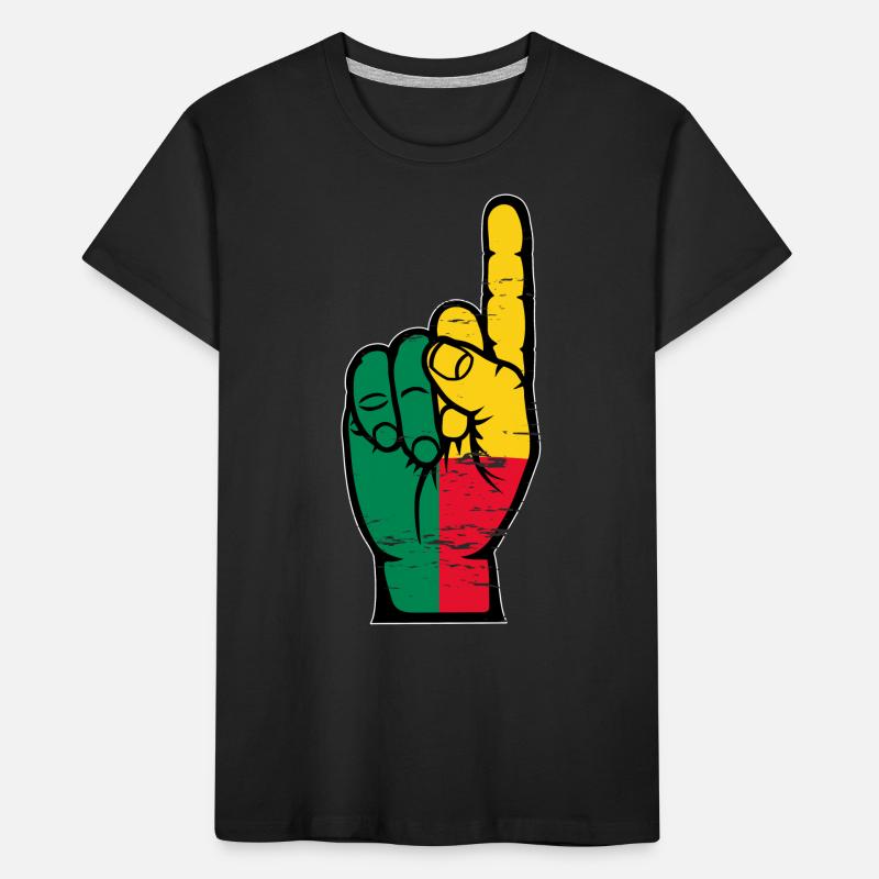 Drapeau du Bénin numéro 1 utilisé T-shirt bio Premium Enfant