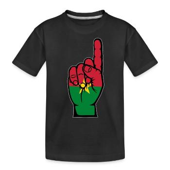 Drapeau du Burkina Faso numéro 1 - T-shirt bio Premium Enfant - noir - Devant