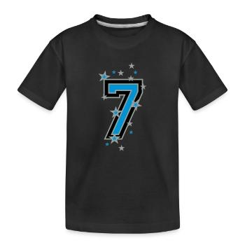 Le nombre sept, et les étoiles 7 - T-shirt bio Premium Enfant - noir - Devant
