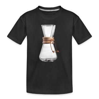 Chemex Design Carafe Verser Verre Sur Café Prêt - T-shirt bio Premium Enfant - noir - Devant
