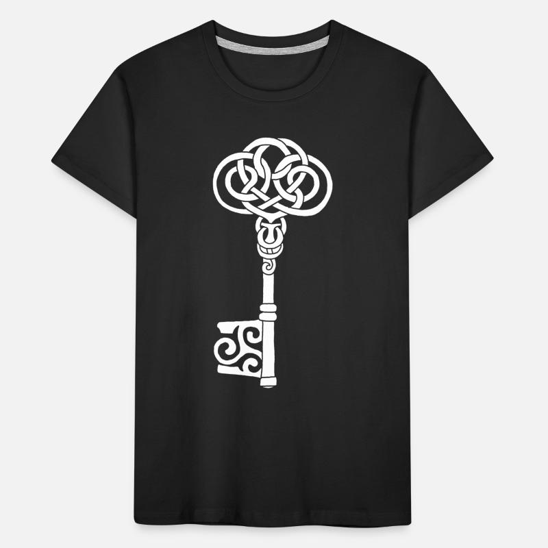 White Celtic Key Kids' Premium Organic T-Shirt