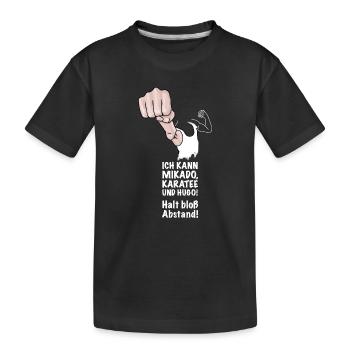 Karate, Kung Fuh - Kinder Premium Bio T-Shirt - Schwarz - Vorne