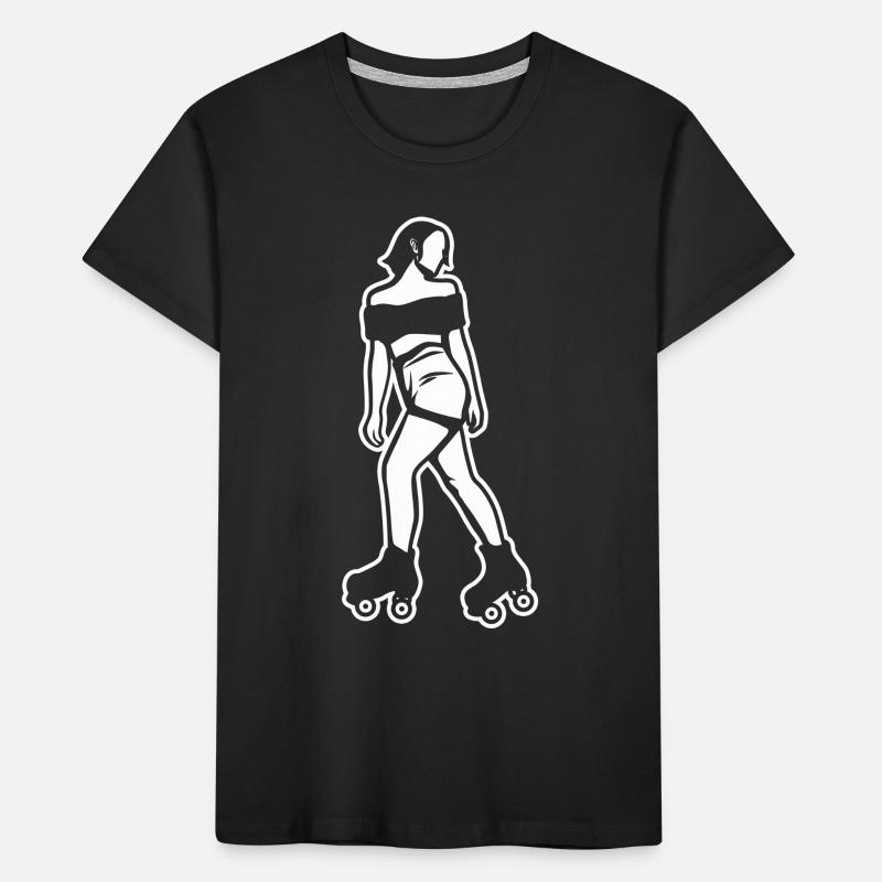 Rollerskates Mädchen Kinder Premium Bio T-Shirt