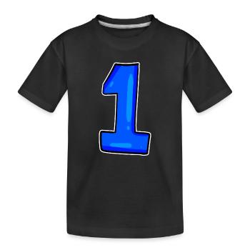 1 bleu - T-shirt bio Premium Enfant - noir - Devant