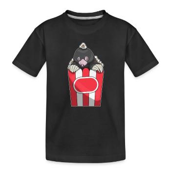 Maïs soufflé taupe - T-shirt bio Premium Enfant - noir - Devant