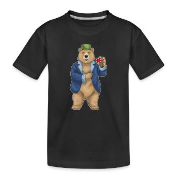 Bear Poker Jetons de poker - T-shirt bio Premium Enfant - noir - Devant