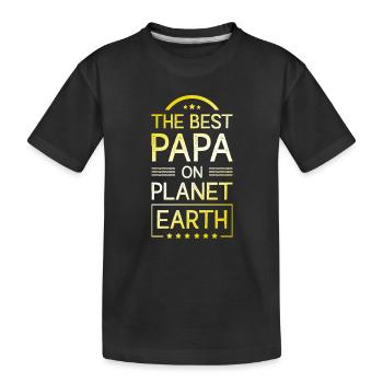 The best dad - Kids' Premium Organic T-Shirt - black - Front