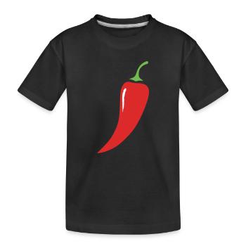 Légumes au piment rouge - T-shirt bio Premium Enfant - noir - Devant