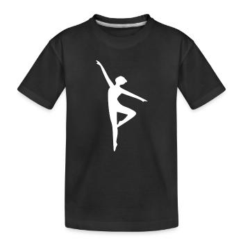 Sport Silhouetten Schatten Schattenfigur weiß - Kinder Premium Bio T-Shirt - Schwarz - Vorne