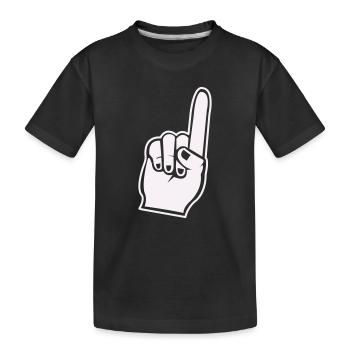 Icône de main en éventail avec l’index de l’index - T-shirt bio Premium Enfant - noir - Devant