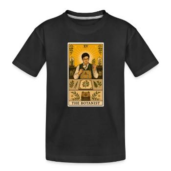 Botaniker | Pflanzen Herbarium Tarot - Kinder Premium Bio T-Shirt - Schwarz - Vorne