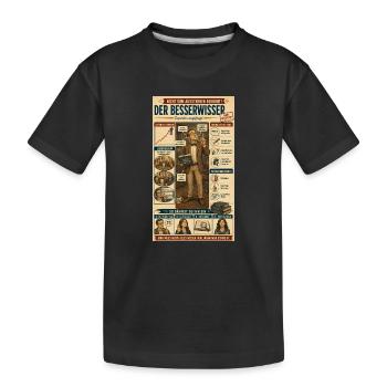 Der Besserwisser – ungefragt kompetent - Kinder Premium Bio T-Shirt - Schwarz - Vorne