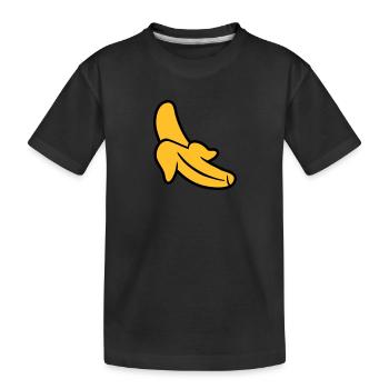 Banane - Kinder Premium Bio T-Shirt - Schwarz - Vorne