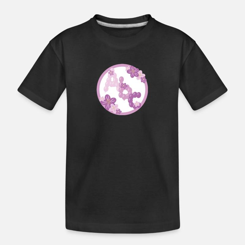 Luftiges Kinder Abc in rosa. - Kinder Premium Bio T-Shirt - Schwarz