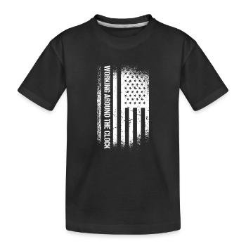 Working Around The Clock Tow Truck Operator - Kinder Premium Bio T-Shirt - Schwarz - Vorne