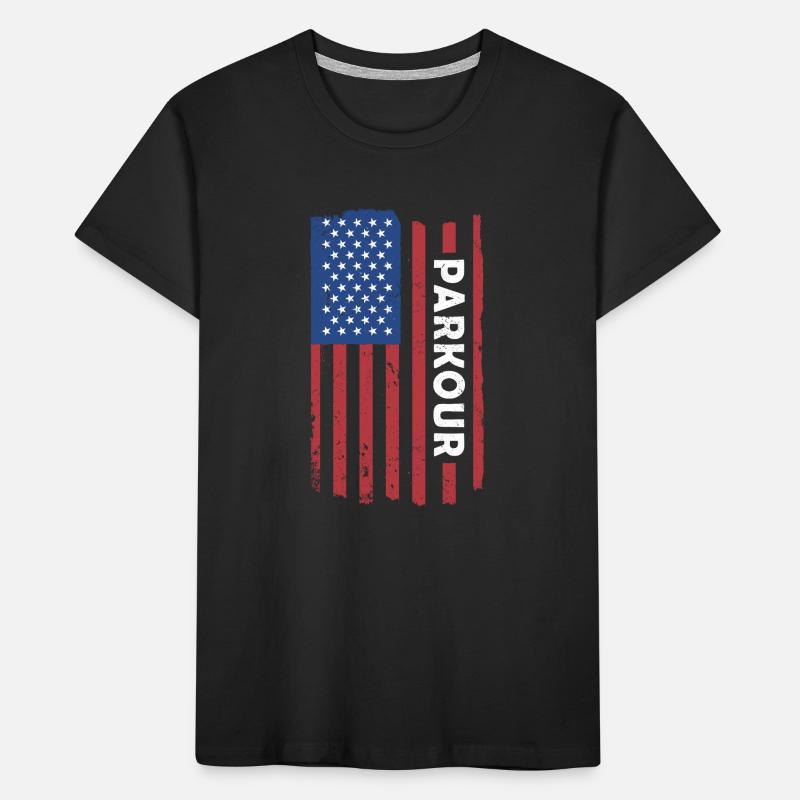 Traceur Us Segnala Parkour Maglietta ecologica premium per bambini