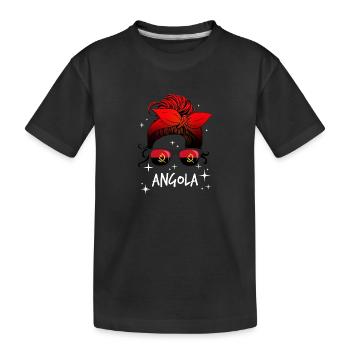 Angola - Kinder Premium Bio T-Shirt - Schwarz - Vorne