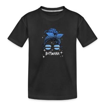 Botswana - Kinder Premium Bio T-Shirt - Schwarz - Vorne