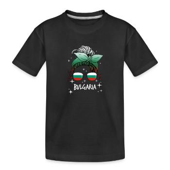 Bulgarien - Kinder Premium Bio T-Shirt - Schwarz - Vorne