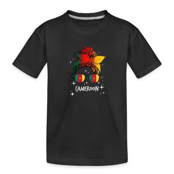 Kamerun - Kinder Premium Bio T-Shirt - Schwarz - Vorne