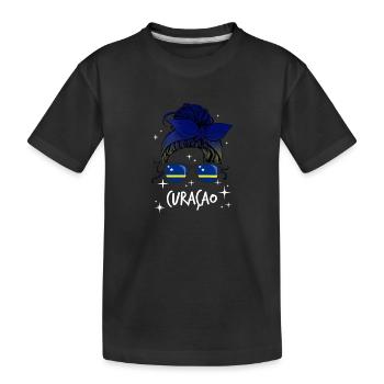Curaçao - Kinder Premium Bio T-Shirt - Schwarz - Vorne