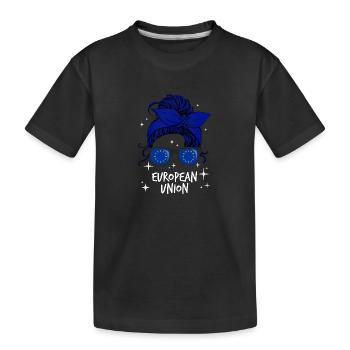 Union européenne - T-shirt bio Premium Enfant - noir - Devant