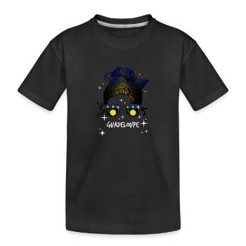 Guadeloupe - Kinder Premium Bio T-Shirt - Schwarz - Vorne