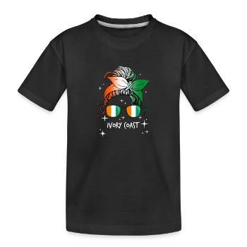 Côte d’Ivoire - T-shirt bio Premium Enfant - noir - Devant