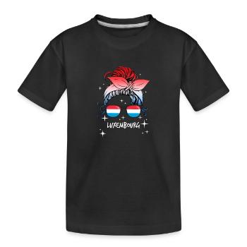 Luxembourg - Kids' Premium Organic T-Shirt - black - Front