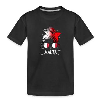 Malta - Kinder Premium Bio T-Shirt - Schwarz - Vorne