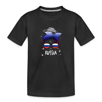 Russland - Kinder Premium Bio T-Shirt - Schwarz - Vorne