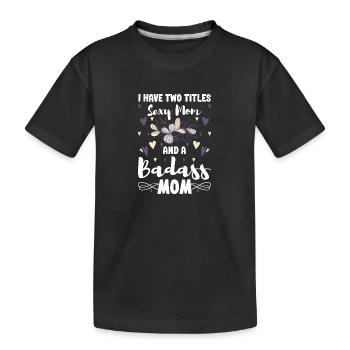 Single Parent Team Responsibility - Kids' Premium Organic T-Shirt - black - Front