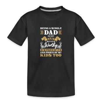 Eltern Stolz Solo Nachwuchs - Kinder Premium Bio T-Shirt - Schwarz - Vorne