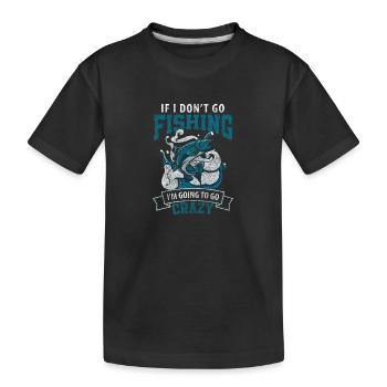 Fishing Fish Hobby - Kids' Premium Organic T-Shirt - black - Front