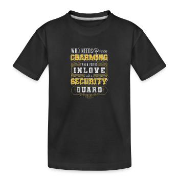 Montre de travail d’agent de sécurité - T-shirt bio Premium Enfant - noir - Devant