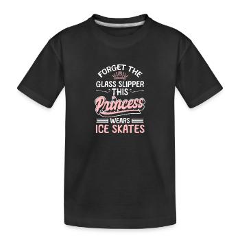 Patinage sur glace Sports de glace Patinoire - T-shirt bio Premium Enfant - noir - Devant