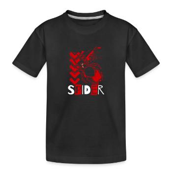 Spider Web Natural Tarantula Silk Threads - Kids' Premium Organic T-Shirt - black - Front