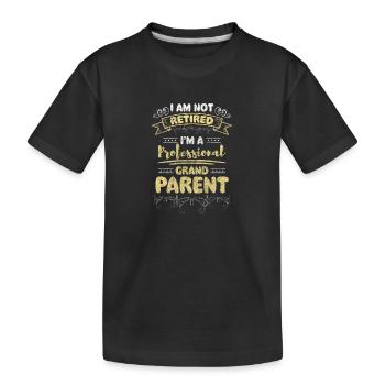 Granny Parents Love Pregnant - Kids' Premium Organic T-Shirt - black - Front