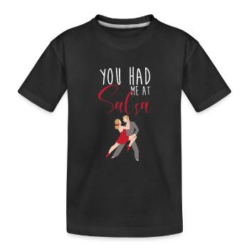 Salsa Dancer Dancer - Kids' Premium Organic T-Shirt - black - Front