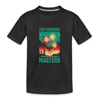 Feuerwehrmarschall Pyromaniac Pyro Crew - Kinder Premium Bio T-Shirt - Schwarz - Vorne