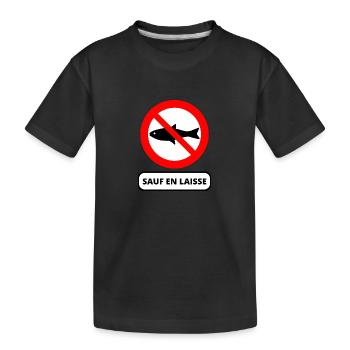 poisson interdit - T-shirt bio Premium Enfant - noir - Devant