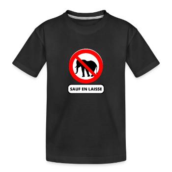 éléphant - T-shirt bio Premium Enfant - noir - Devant